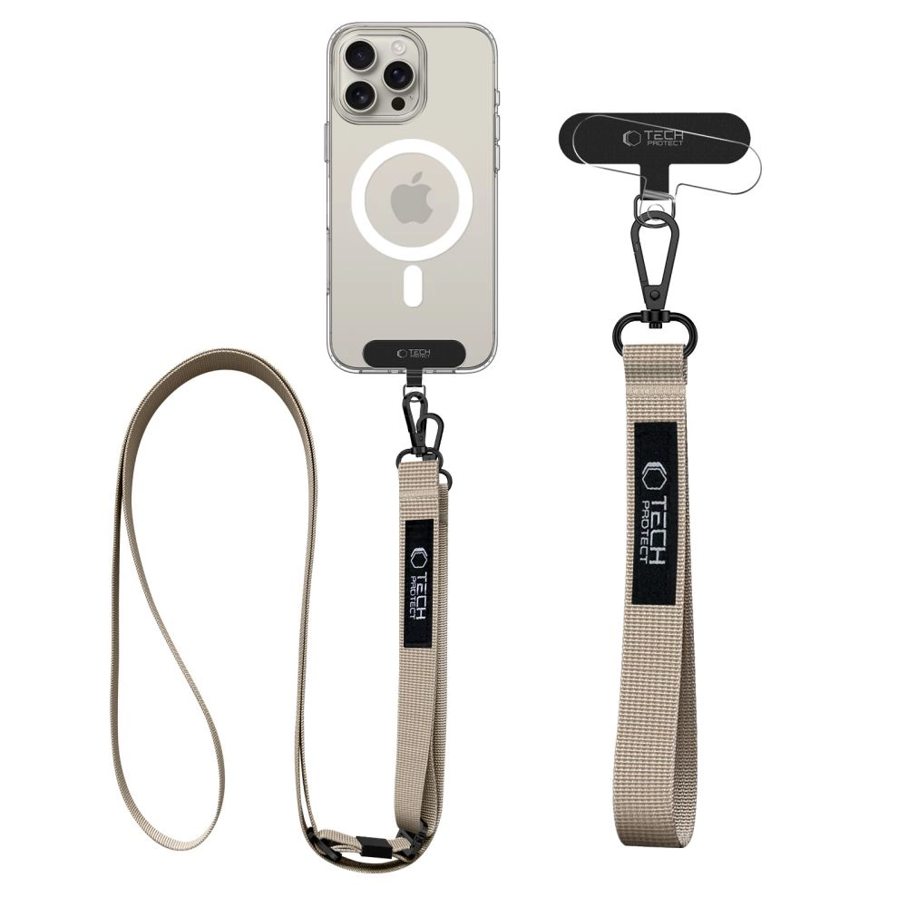 Tech-Protect C65 Rope Crossbody Leash - Beigeeng