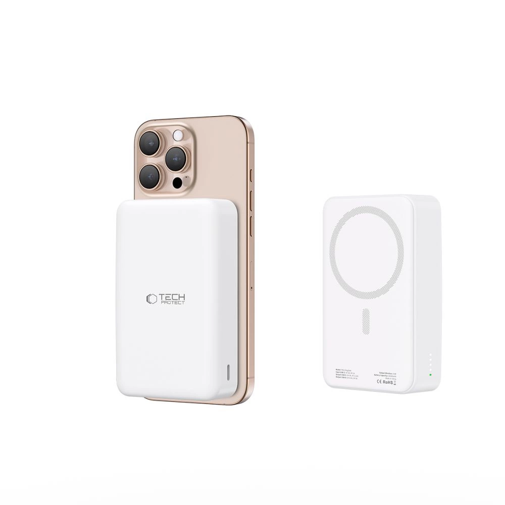 Powerbank Tech-Protect PB12 LifeMag MagSafe 20000MAH - whiteeng