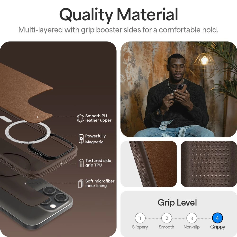 Spigen Cyrill Kajuk Mag iPhone 16 Pro Max Case - Browneng