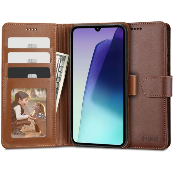Tech-Protect Wallet Case for Xiaomi Redmi 14C / Poco C75 - Browneng