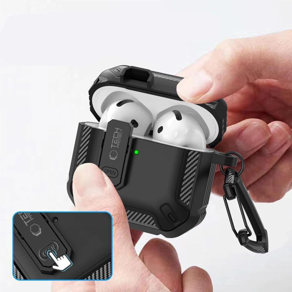 Tech-Protect Carbonox Case for AirPods 4 - Blackeng