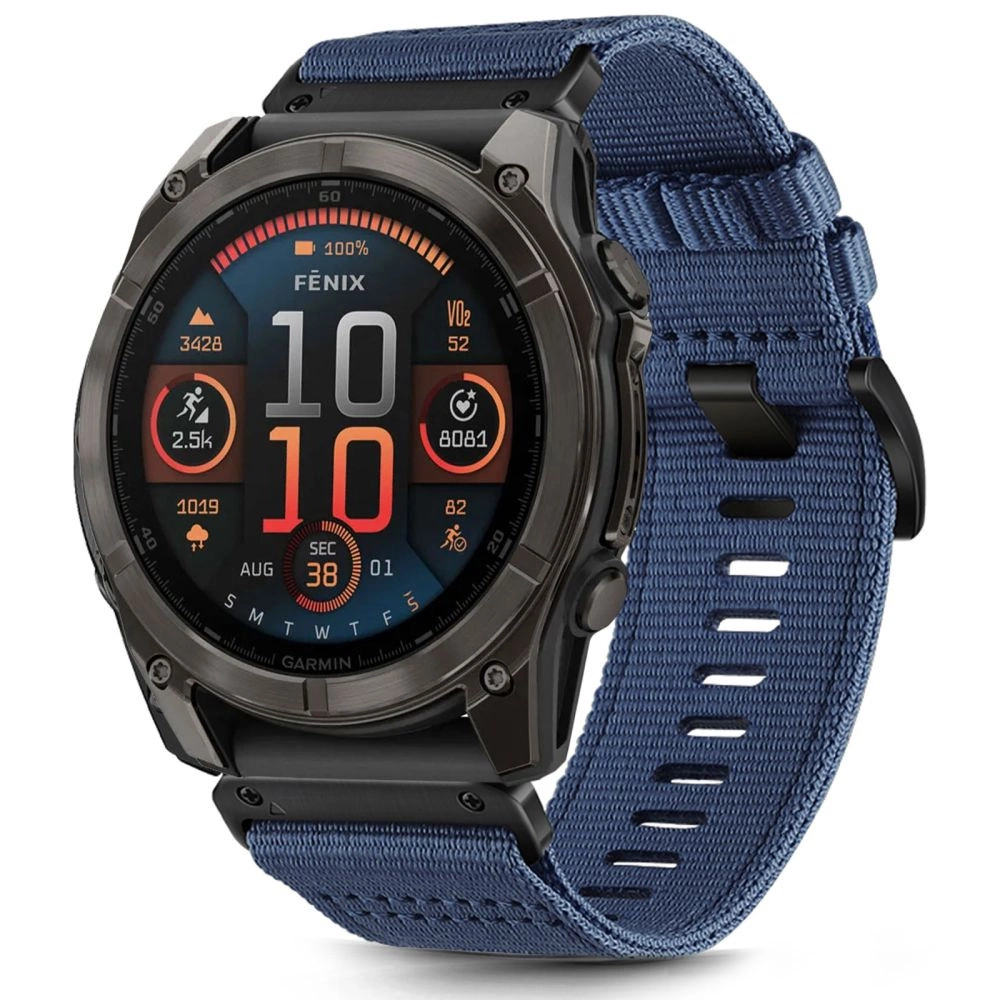 Tech-Protect Nylon Strap for Garmin Fenix 5X / 5X PLUS / 6X / 6X PRO / 7X / 8 (51 mm) - Blueeng
