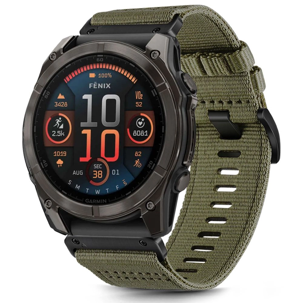 Tech-Protect Nylon strap for Garmin Fenix 5X / 5X PLUS / 6X / 6X PRO / 7X / 8 (51 mm) - greeneng