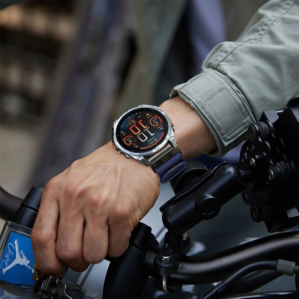 Tech-Protect Nylon Strap for Garmin Fenix 5 / 6 / 6 PRO / 7 / 8 (47 mm) / E - Blueeng