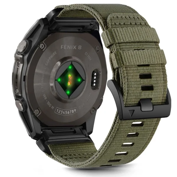Tech-Protect Nylon Strap for Garmin Fenix 5 / 6 / 6 PRO / 7 / 8 (47 mm) / E - Greeneng