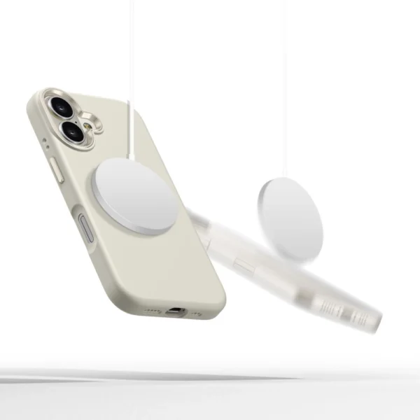 Tech-Protect Silicone PU MagSafe iPhone 16 Case - Beigeeng