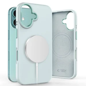 Tech-Protect Silicone PU MagSafe iPhone 16 Case - Blueeng