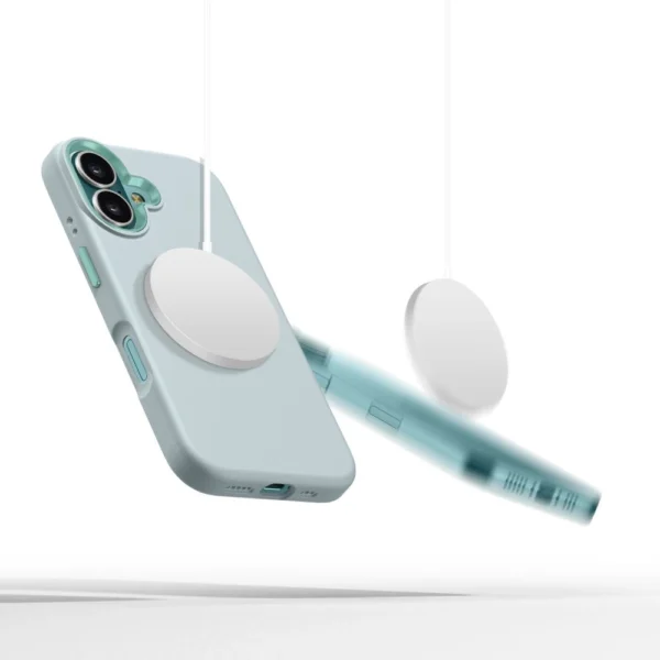 Tech-Protect Silicone PU MagSafe iPhone 16 Case - Blueeng