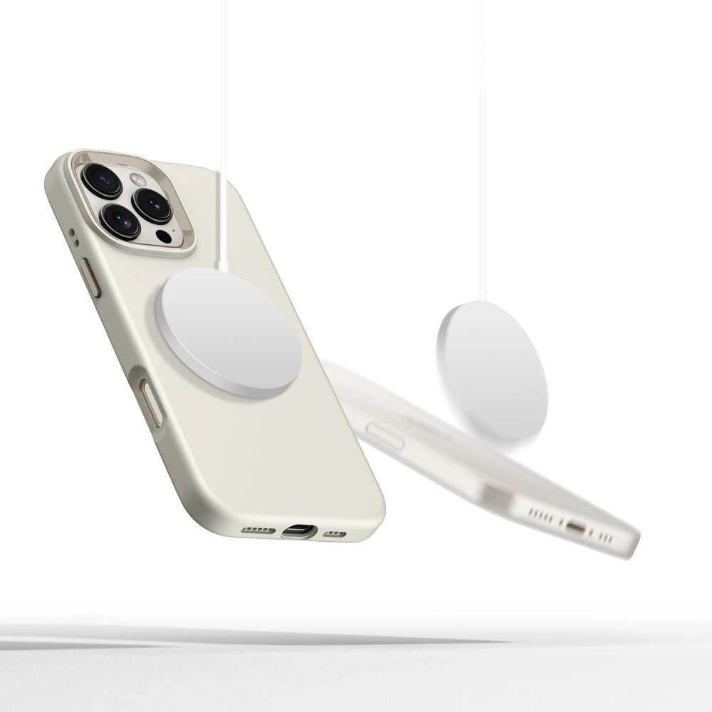 Tech-Protect Silicone PU MagSafe Case for iPhone 16 Pro Max - Beigeeng