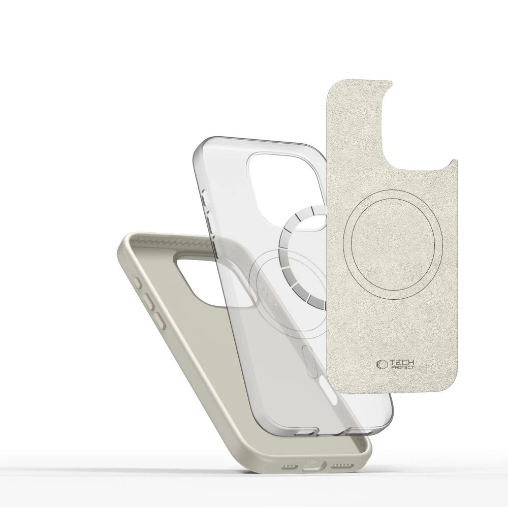 Tech-Protect Silicone PU MagSafe Case for iPhone 16 Pro Max - Beigeeng