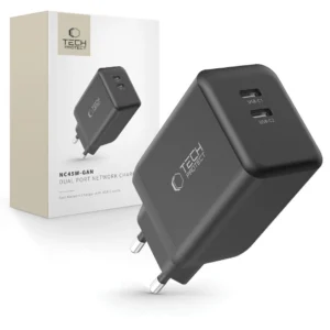 Tech-Protect NC45W-GAN 2-PORT PD45W wall charger - blackeng