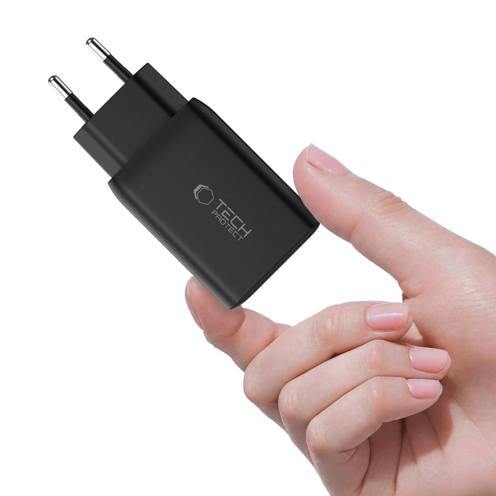 Tech-Protect NC45W-GAN 2-PORT PD45W wall charger - blackeng