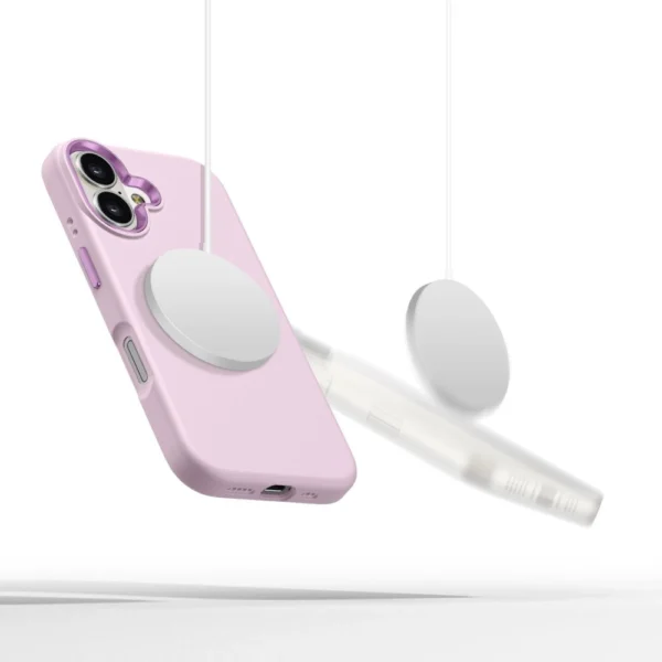 Tech-Protect Silicone PU MagSafe iPhone 16 Case - Pinkeng