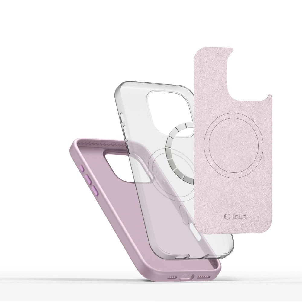 Tech-Protect Silicone PU MagSafe Case for iPhone 16 Pro Max - Pinkeng