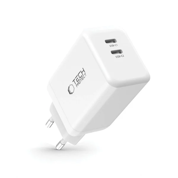 Tech-Protect NC45W-GAN 2-PORT PD45W Charger - Whiteeng