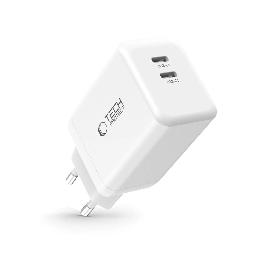 Tech-Protect NC45W-GAN 2-PORT PD45W Charger - Whiteeng
