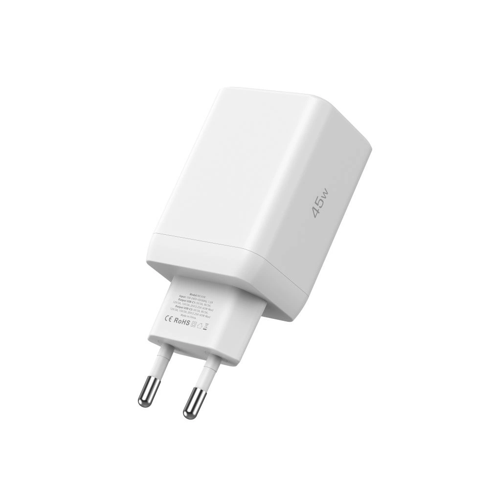 Tech-Protect NC45W-GAN 2-PORT PD45W Charger + TYPE-C CABLE - whiteeng