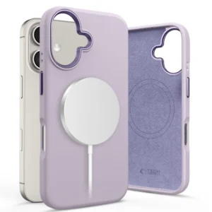 Tech-Protect Silicone PU MagSafe iPhone 16 Case - Purpleeng