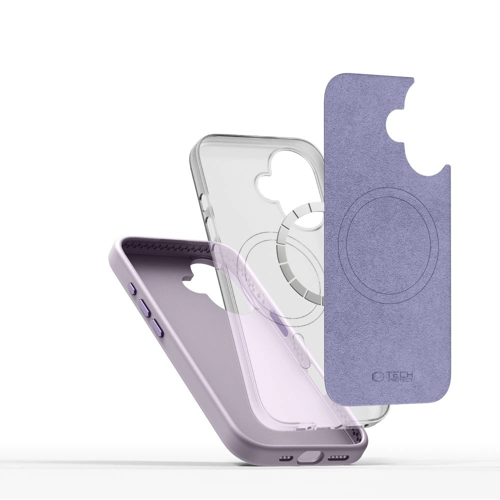 Tech-Protect Silicone PU MagSafe iPhone 16 Case - Purpleeng