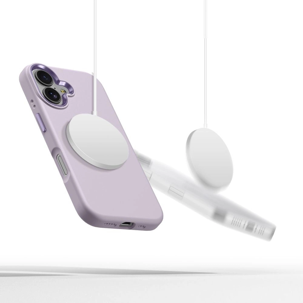 Tech-Protect Silicone PU MagSafe iPhone 16 Case - Purpleeng