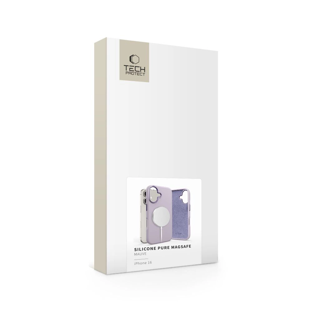 Tech-Protect Silicone PU MagSafe iPhone 16 Case - Purpleeng