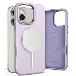 Tech-Protect Silicone PU MagSafe iPhone 16 Pro Case - Purpleeng