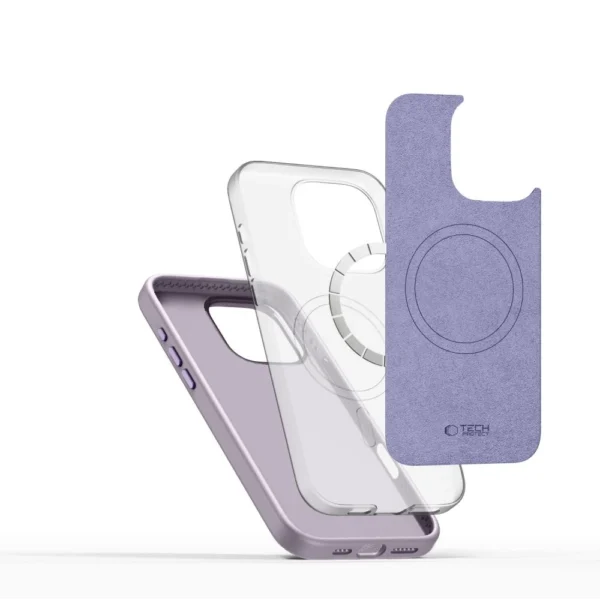 Tech-Protect Silicone PU MagSafe Case for iPhone 16 Pro Max - Purpleeng