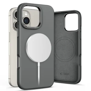 Tech-Protect Silicone PU MagSafe Case for iPhone 16 Pro Max - Grayeng
