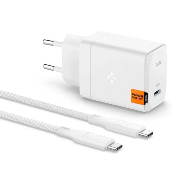 Spigen ArcStation Pro Charger + USB-C 65W Cable - Whiteeng