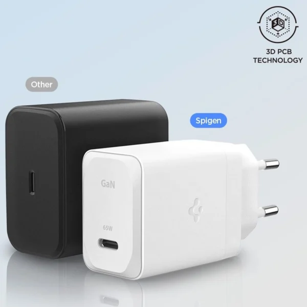 Spigen ArcStation Pro Charger + USB-C 65W Cable - Whiteeng