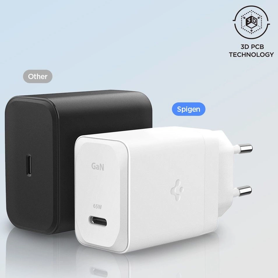 Spigen ArcStation Pro Charger + USB-C 65W Cable - Whiteeng