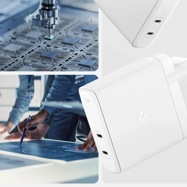 Spigen ArcStation Pro Charger + USB-C 140-W Cable - Whiteeng