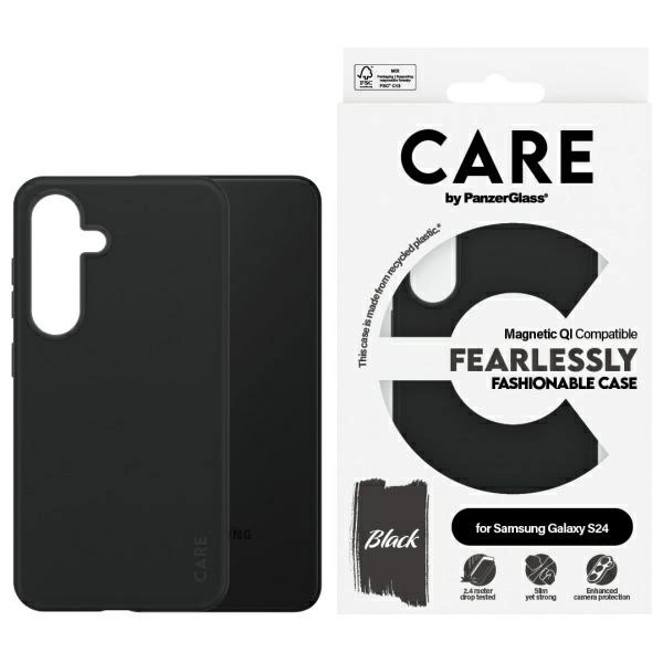 CARE by PanzerGlass Fashion QI Case Samsung Galaxy S24 - blackeng