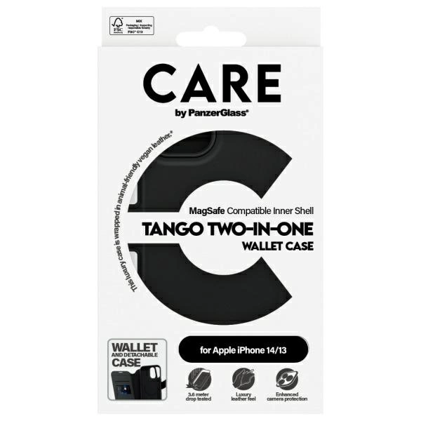 CARE by PanzerGlass Feature Tango 2in1 Wallet MagSafe Case for iPhone 13 / 14 - Blackeng