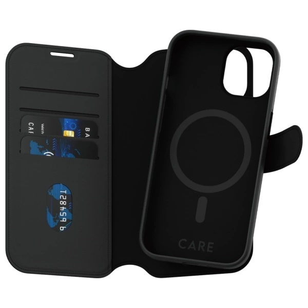 CARE by PanzerGlass Feature Tango 2in1 Wallet MagSafe Case for iPhone 15 - Blackeng