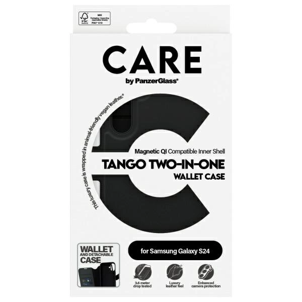 CARE by PanzerGlass Feature Tango 2in1 Wallet Case for Samsung Galaxy S24 - Blackeng