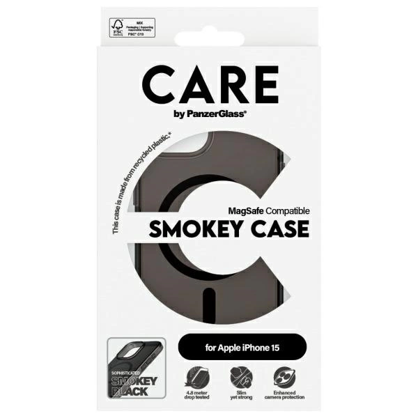 Care PanzerGlass Flagship Case MagSafe for iPhone 15 - Blackeng