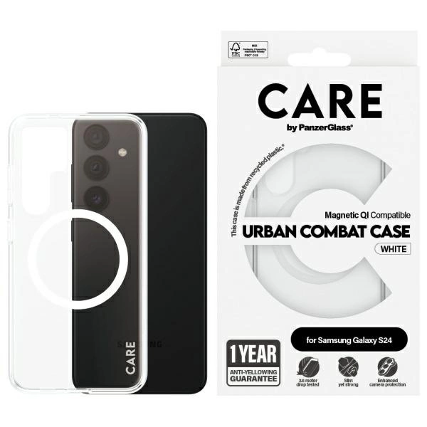 CARE by PanzerGlass Flagship QI Case for Samsung Galaxy S24 - Transparenteng