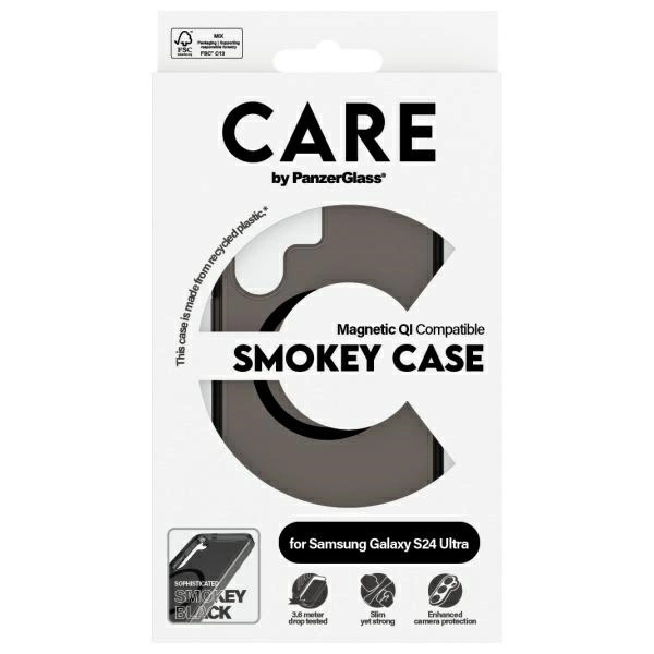 Etui CARE by PanzerGlass Flagship QI Case na Samsung Galaxy S24 Ultra - czarnepol