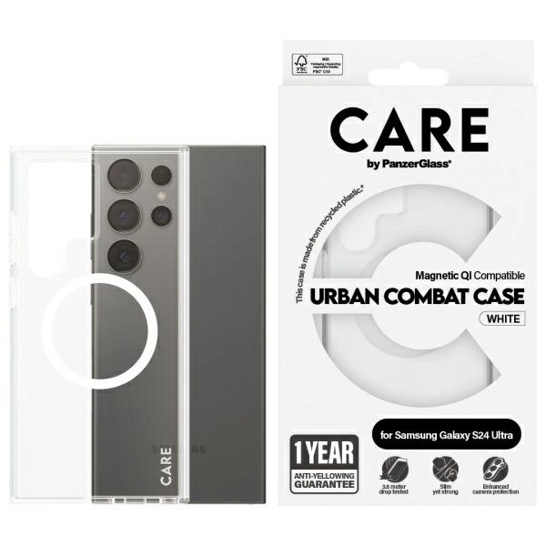 CARE by PanzerGlass Flagship QI Case for Samsung Galaxy S24 Ultra - Transparenteng