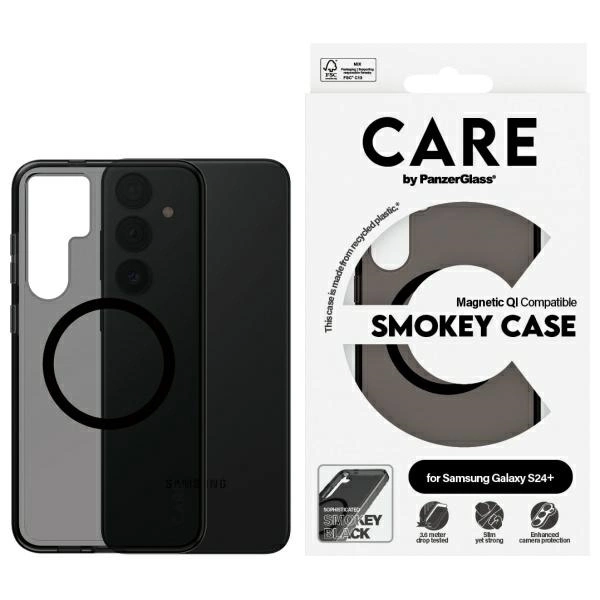 CARE by PanzerGlass Flagship QI Case for Samsung Galaxy S24+ - Blackeng