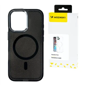 Wozinsky Glitter Case with Mag Safe for Samsung Galaxy S25+ - Black with Glittereng