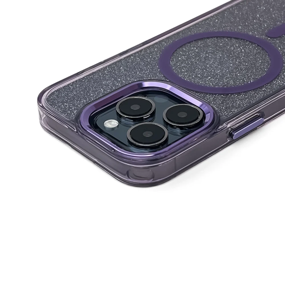 Wozinsky Glitter Case with Mag Safe for Samsung Galaxy S25 - Purple with Glittereng