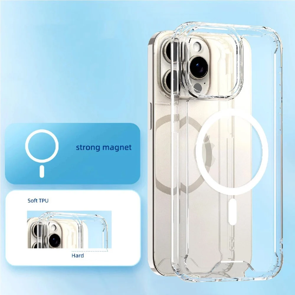 Wozinsky Clear Corner Case MagSafe for Samsung Galaxy S25 - Cleareng