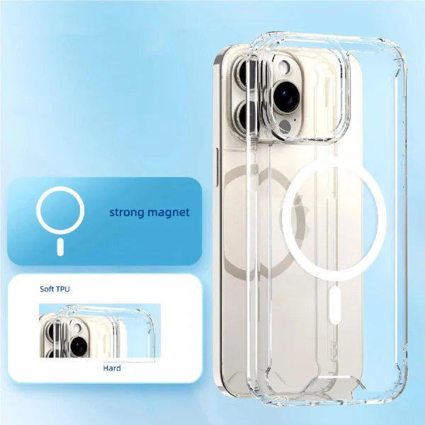 Wozinsky Clear Corner Case MagSafe for Samsung Galaxy S25 - Cleareng