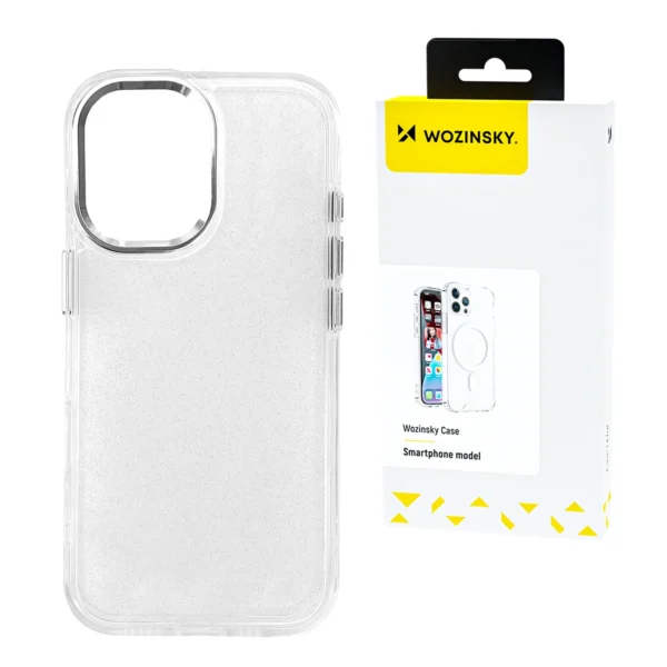 Wozinsky Glitter Case for Samsung Galaxy S24 FE - transparent with glittereng