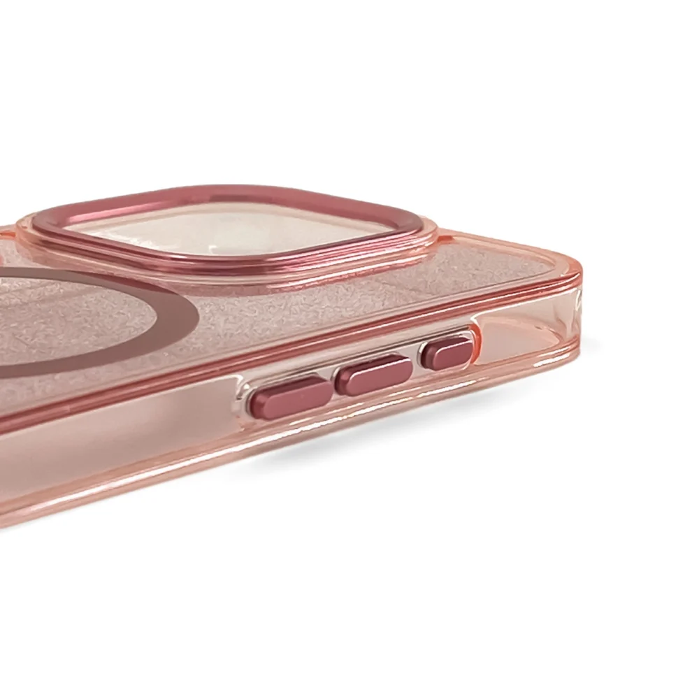 Wozinsky Glitter Case with Mag Safe for Samsung Galaxy S24 FE - Pink with Glittereng