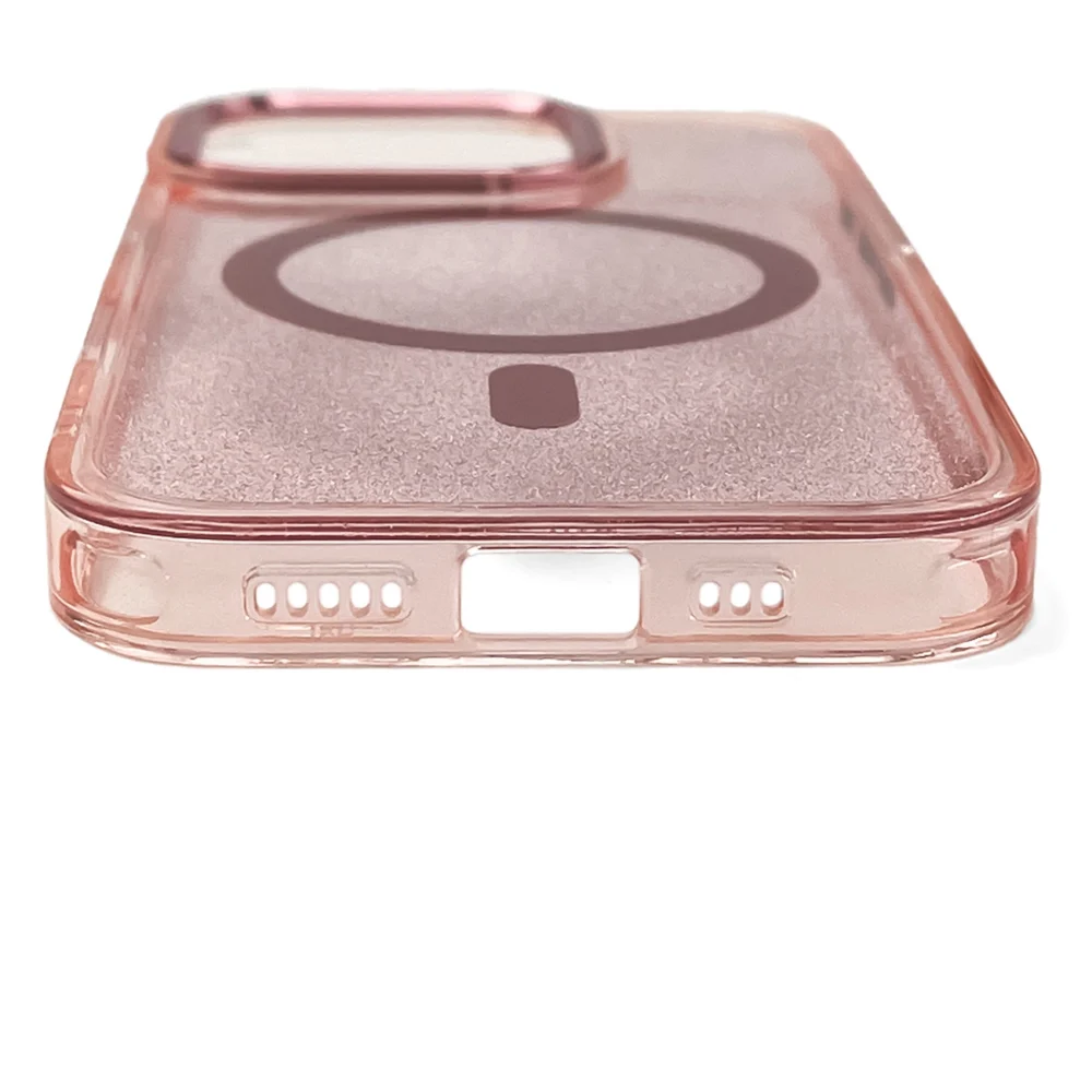 Wozinsky Glitter Case with Mag Safe for Samsung Galaxy S24 FE - Pink with Glittereng