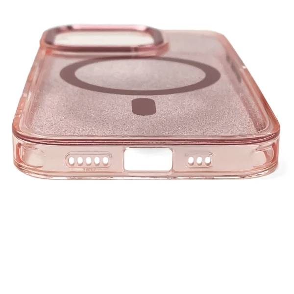 Wozinsky Glitter Case with Mag Safe for Samsung Galaxy S24 FE - Pink with Glittereng