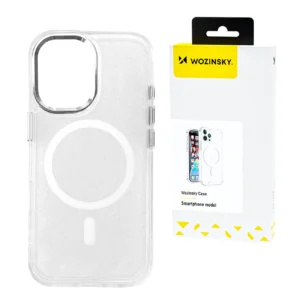 Wozinsky Glitter Case with Mag Safe for Samsung Galaxy S24 FE - Clear with Glittereng